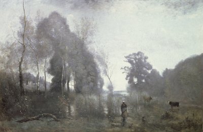 A lagoa em Ville d&39;Avray, 1868 de Jean-Baptiste-Camille Corot